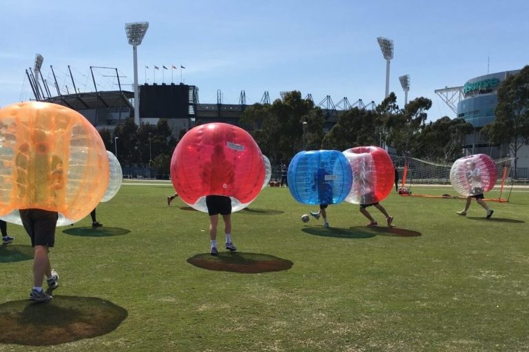 mpt coporate events corporate team building games bubble soccer